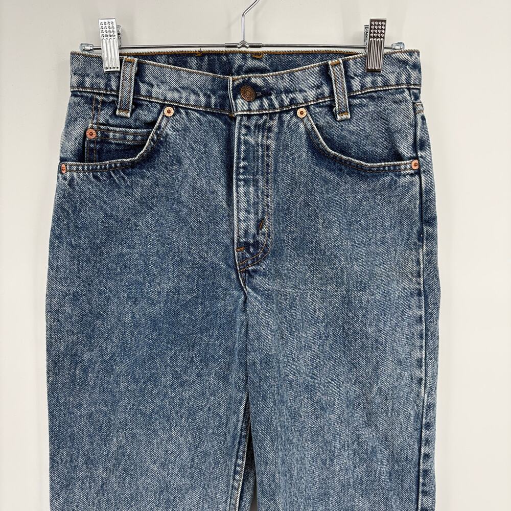 Levis Mens 28x32 505 Student Jeans Blue Acid Wash Vintage 90s Made in USA - Picture 9 of 16